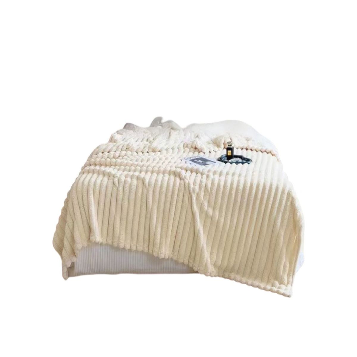 GENERICO - FRAZADA DE PLUSH Y SHERPA ELEGANTE