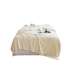GENERICO - FRAZADA DE PLUSH Y SHERPA ELEGANTE