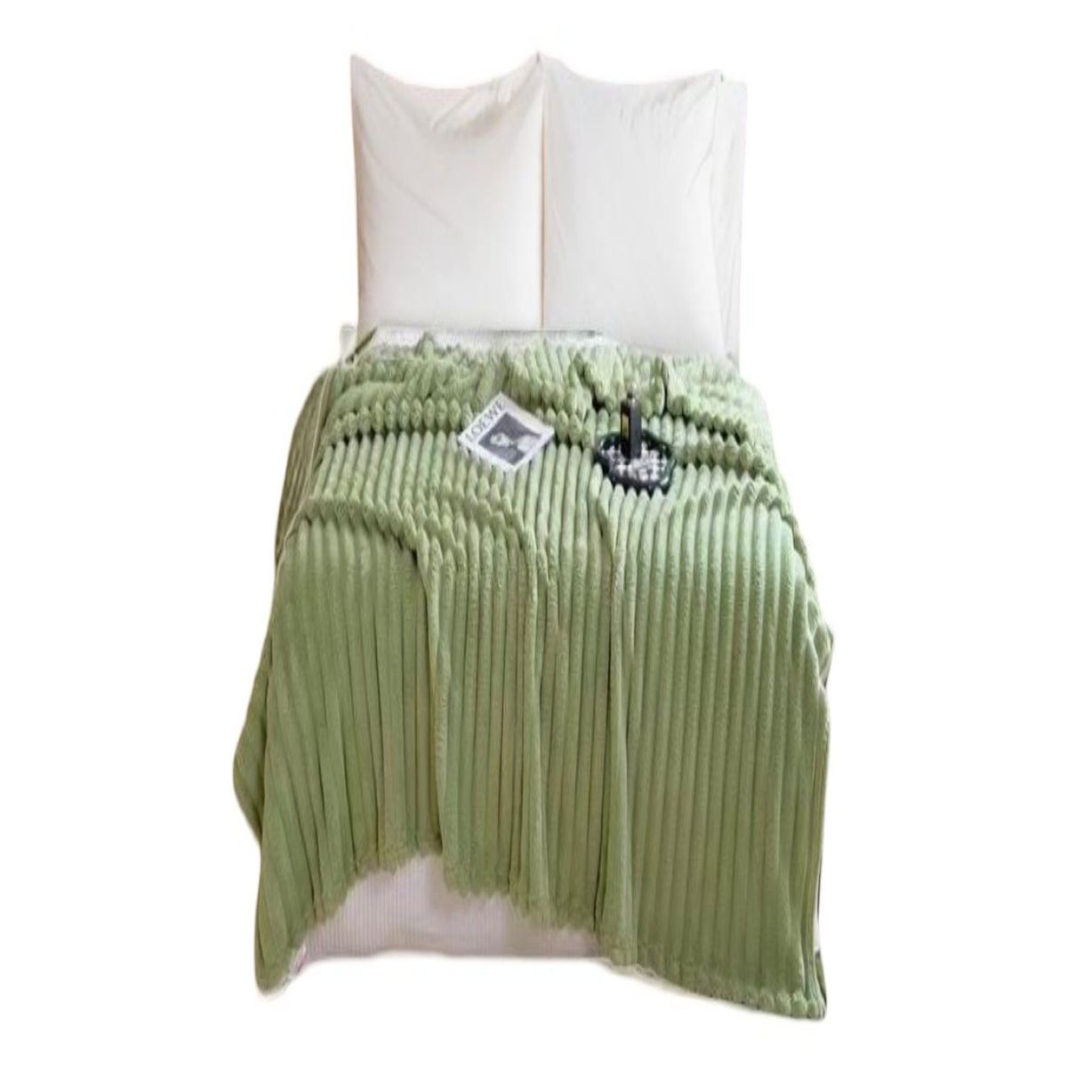 GENERICO - FRAZADA DE PLUSH Y SHERPA ELEGANTE