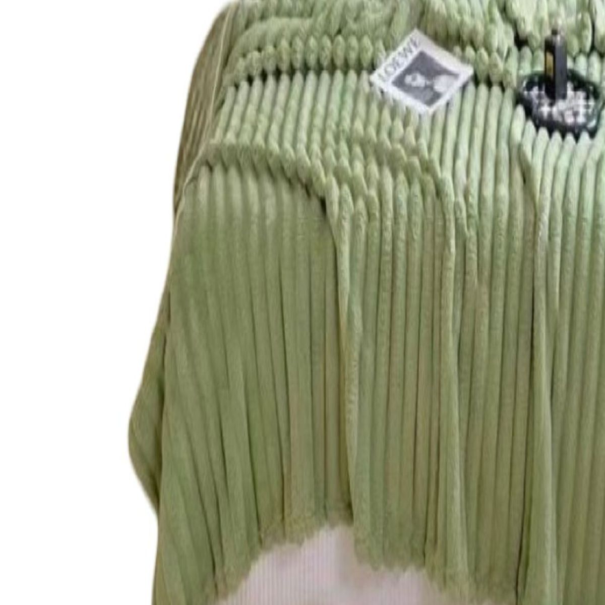 GENERICO - FRAZADA DE PLUSH Y SHERPA ELEGANTE