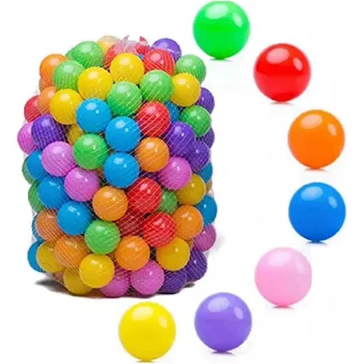 GENERICO - Set De 100 Pelotas Plásticas De Colores 5.5 Cm