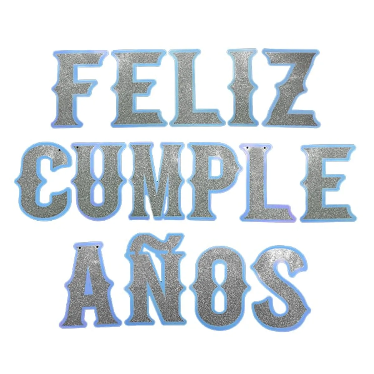 GENERICO - BANNER F.C. GLITTER CELESTE/PLATA 4 MT X1 UNI