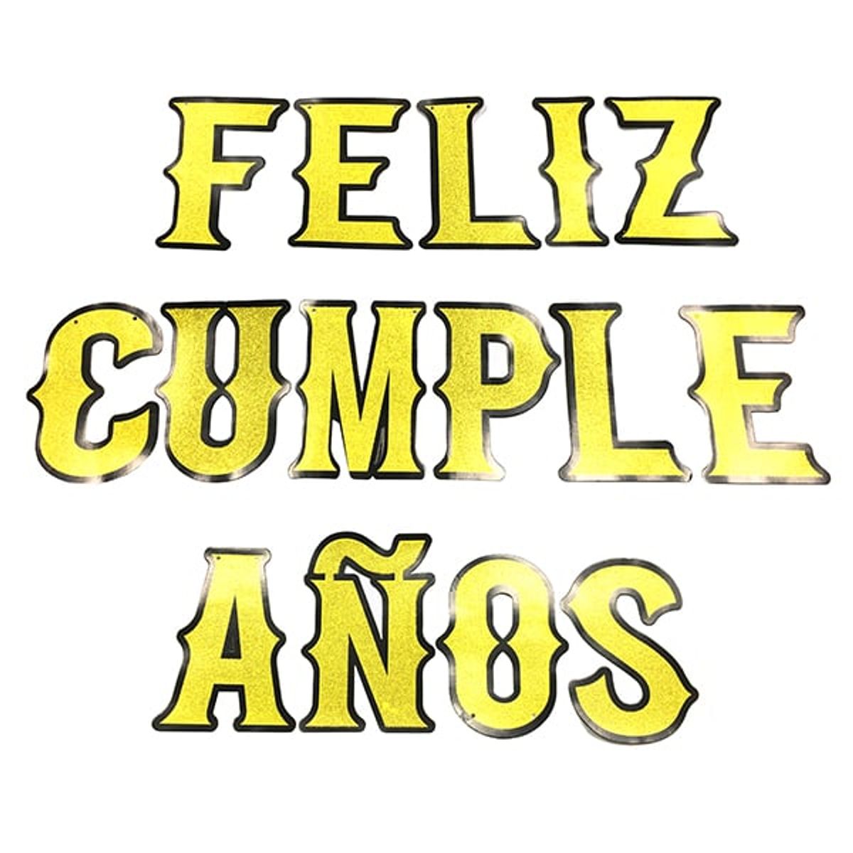 GENERICO - BANNER F.C. GLITTER DORADO/NEGRO 4 MT X1 UNI