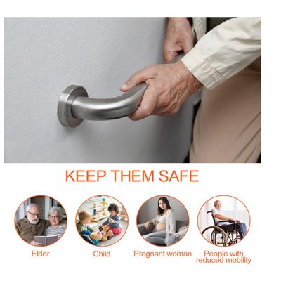 Imagen 2 del producto 2 Barras De Seguridad Para Baño Apoyo 40cm Pasamanos Acero