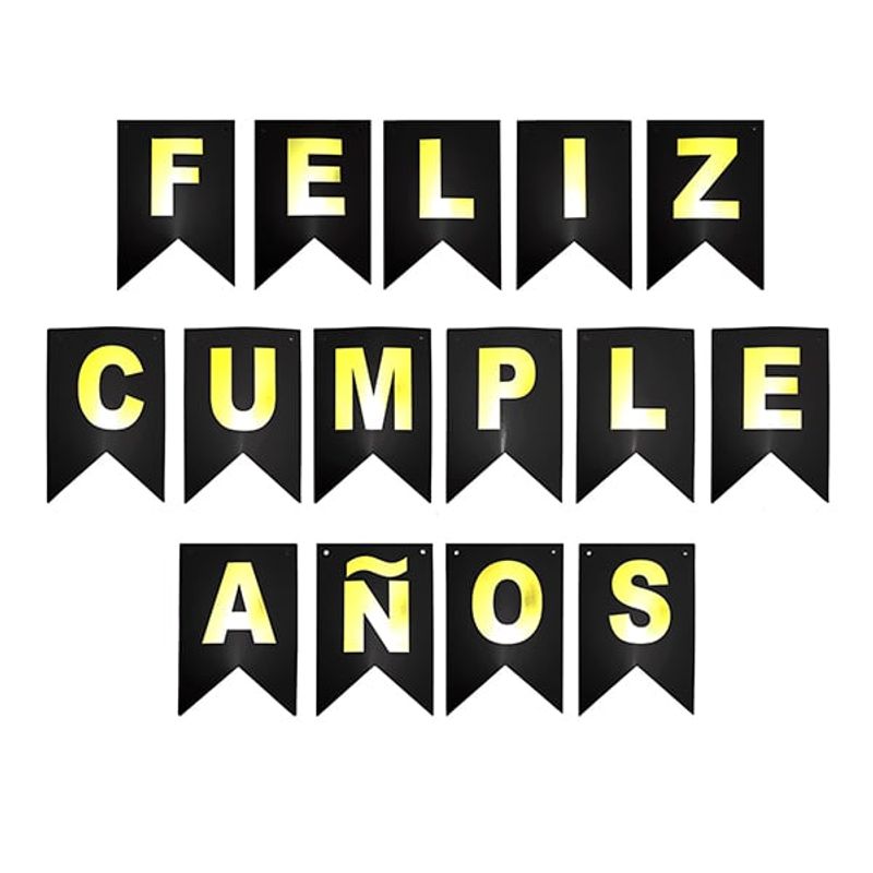 GENERICO - BANNER F.C. NEGRO/DORADO 3 MT X1 UNI