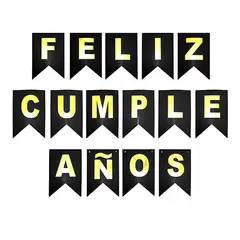 GENERICO - BANNER F.C. NEGRO/DORADO 3 MT X1 UNI