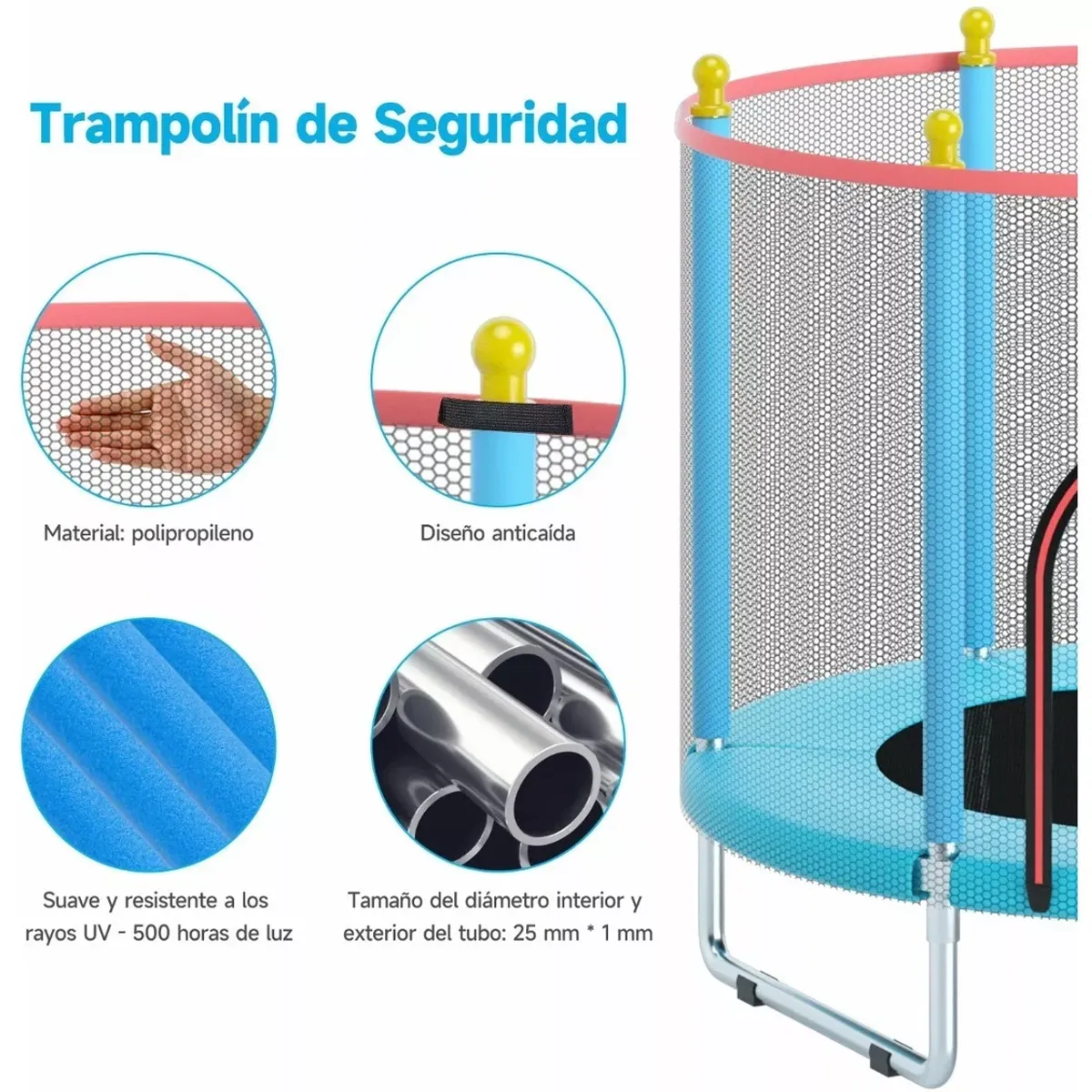 BLUEDREAMER - Cama elastica 4,6 pies