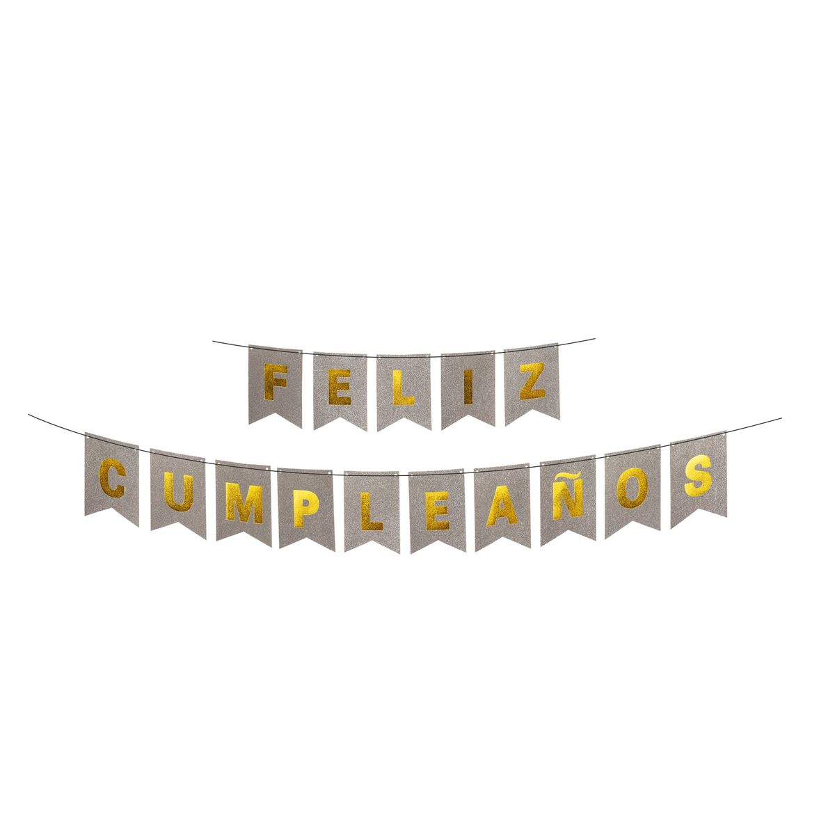 GENERICO - BANNER FC PLATEADODORADO GLITTER 4M X1 UNI