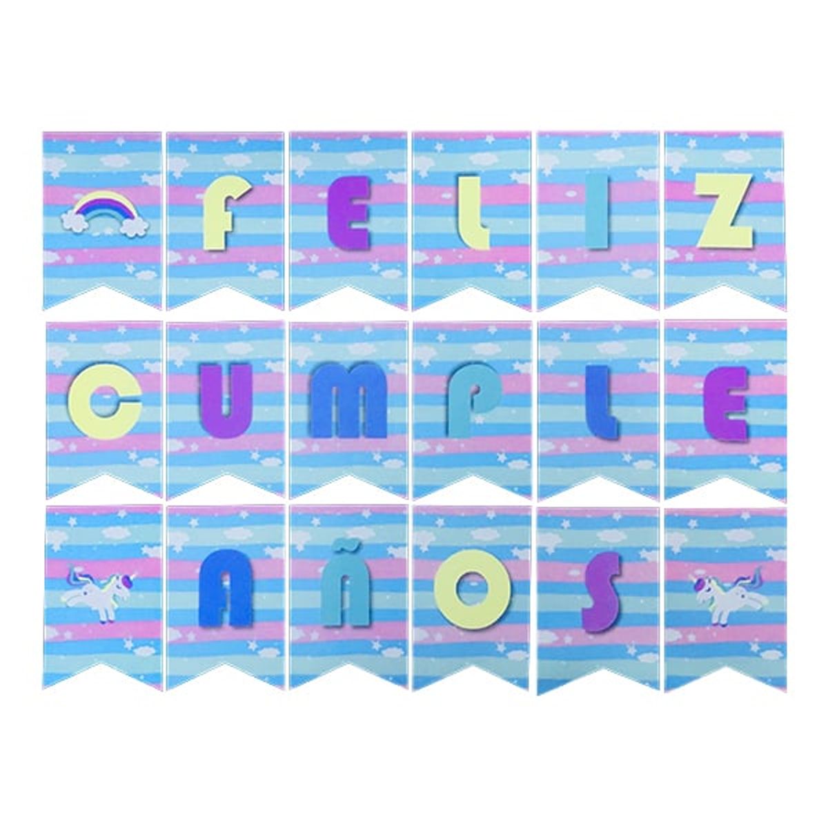 GENERICO - BANNER F.C. UNICORNIO COLORES 3 MT X1 UNI