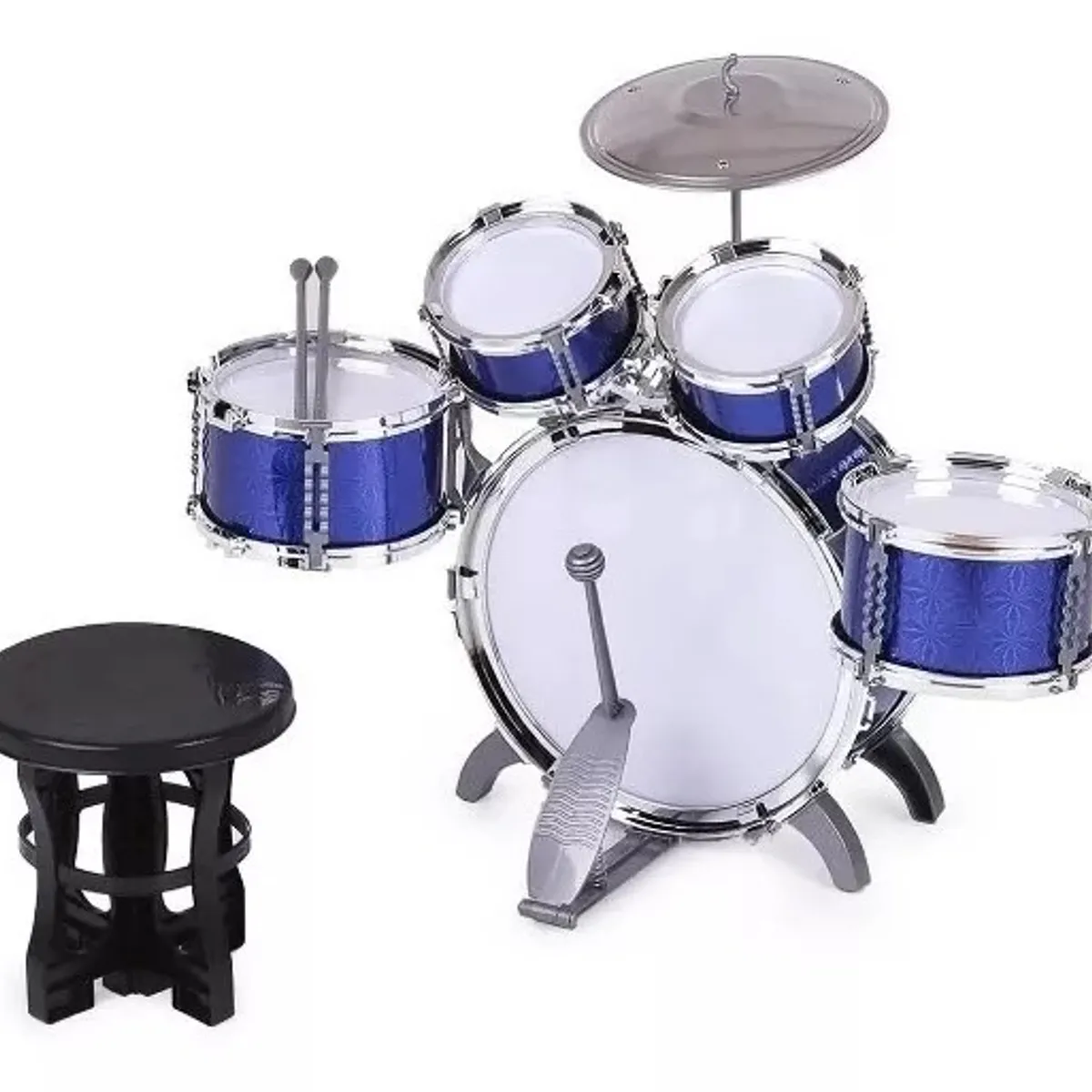 GENERICO - Bateria Musical Juguete Jazz Drum Niño 5 Tambores + Piso