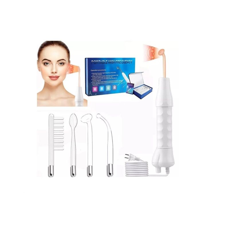 GENERICO - Alta Facial Dispositivo Alta Frecuencia Portátil Masaje Blanco