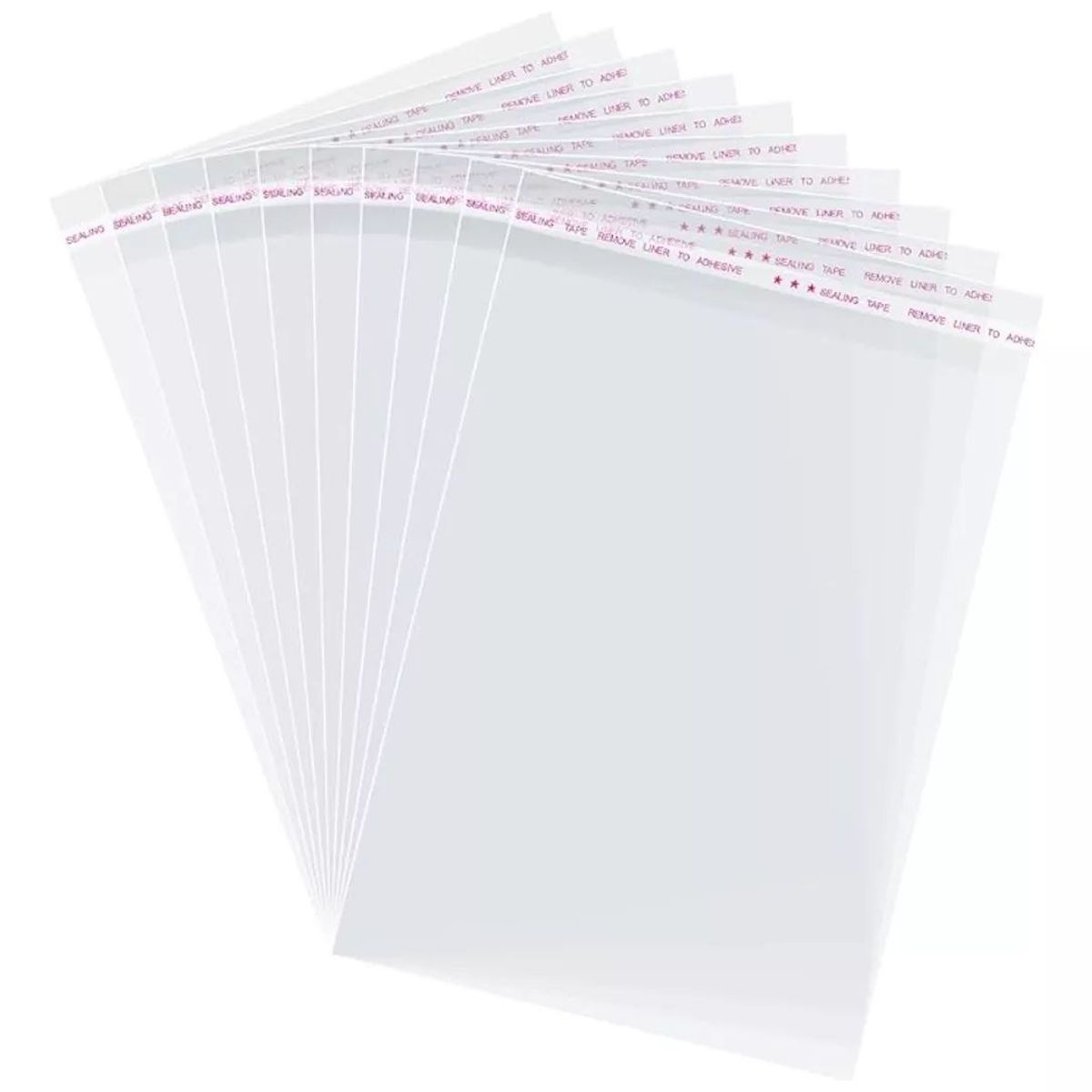 KUANGYE - Bolsa Celofán Cierre Adhesivo 22x34 Cms 300 Unds Formato A4