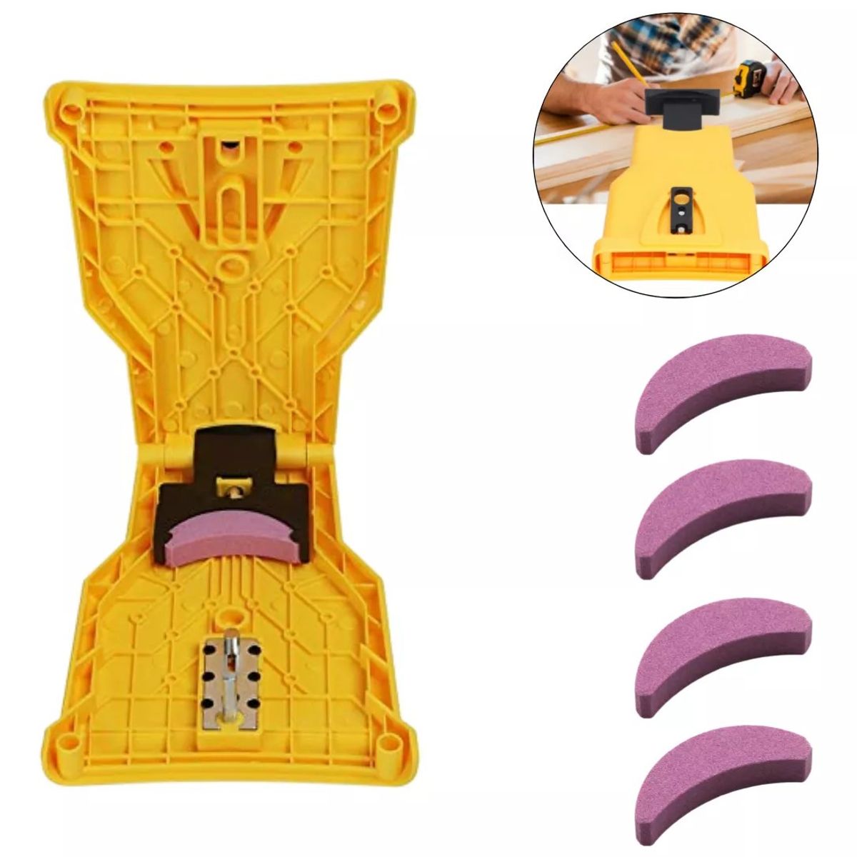 KUANGYE - Afilador Amolador De Cadena Motosierra Sierra +4 Piedra