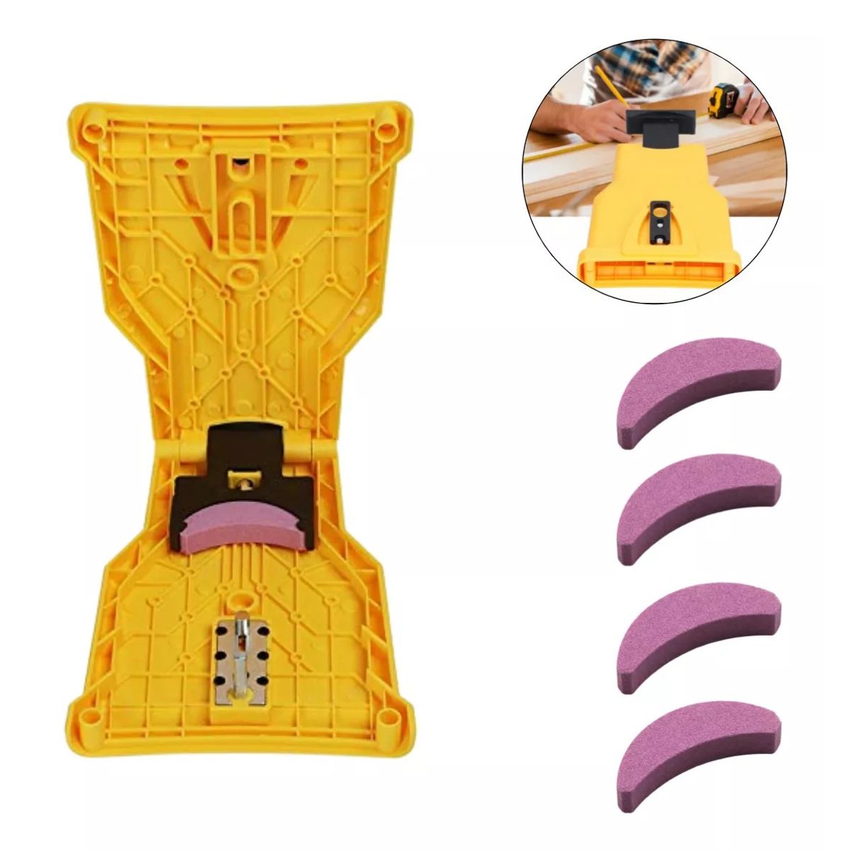 KUANGYE - Afilador Amolador De Cadena Motosierra Sierra +4 Piedra