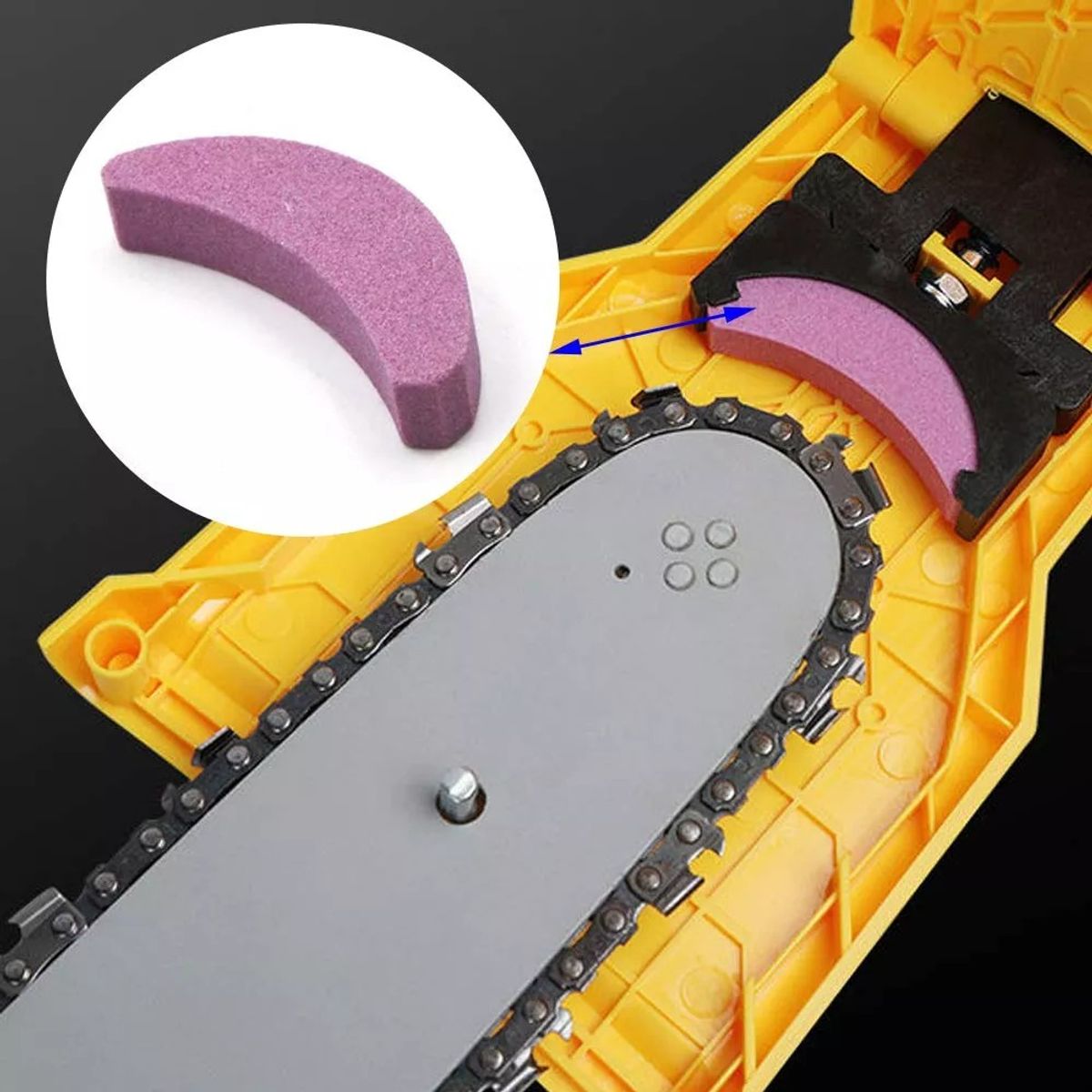 KUANGYE - Afilador Amolador De Cadena Motosierra Sierra +4 Piedra
