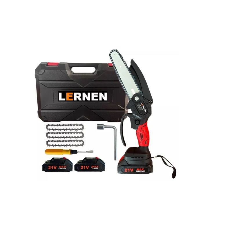 GENERICO - Motosierra Podadora Eléctrica MZ2BAT6 6 incluye 2 Baterías Color Negro