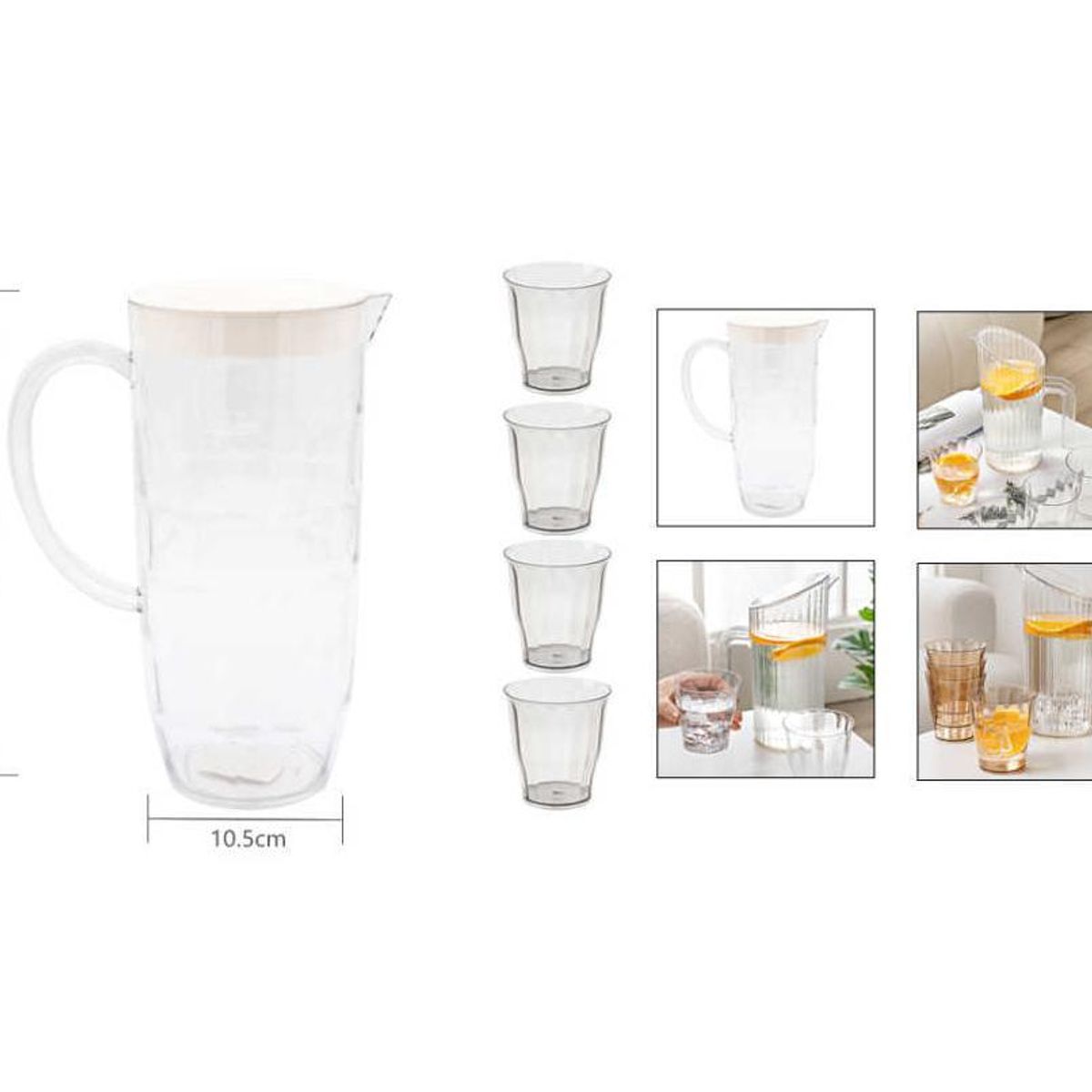 GENERICO - Set de Jarro mas Vasos