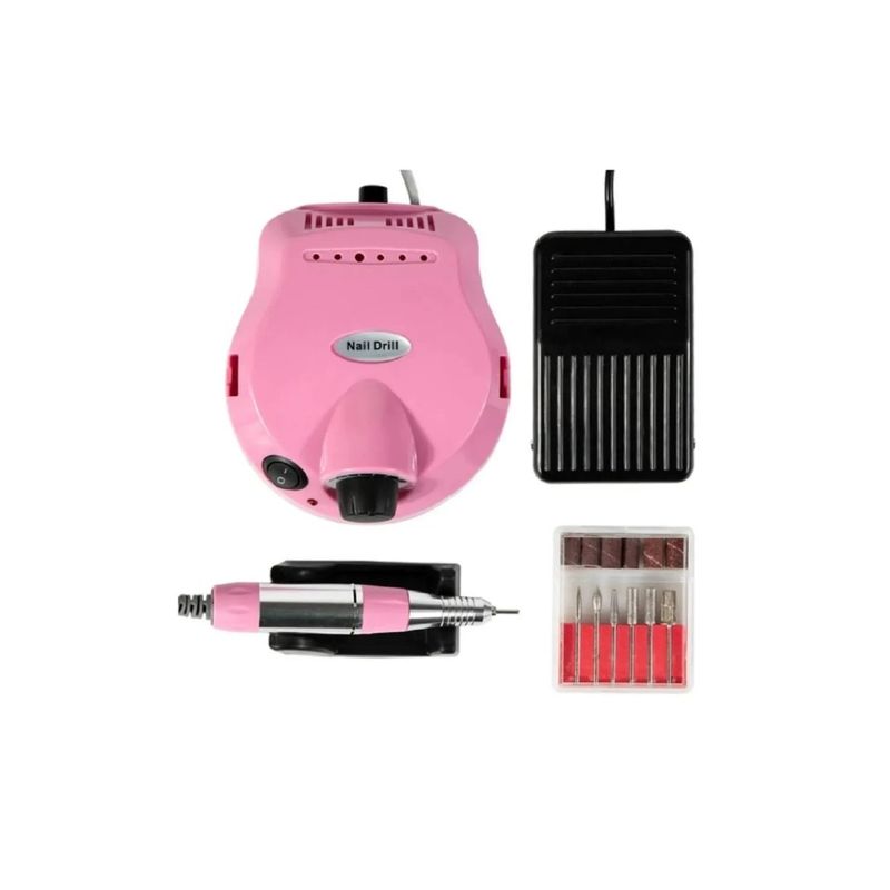 GENERICO - Torno Profesional Uñas 30.000 Rpm Manicure Y Pedicure Rosa