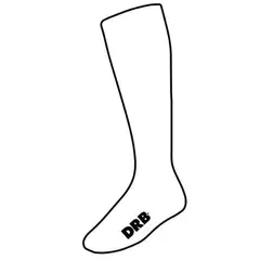 DRB - Media Fútbol Juvenil Liso Blanco