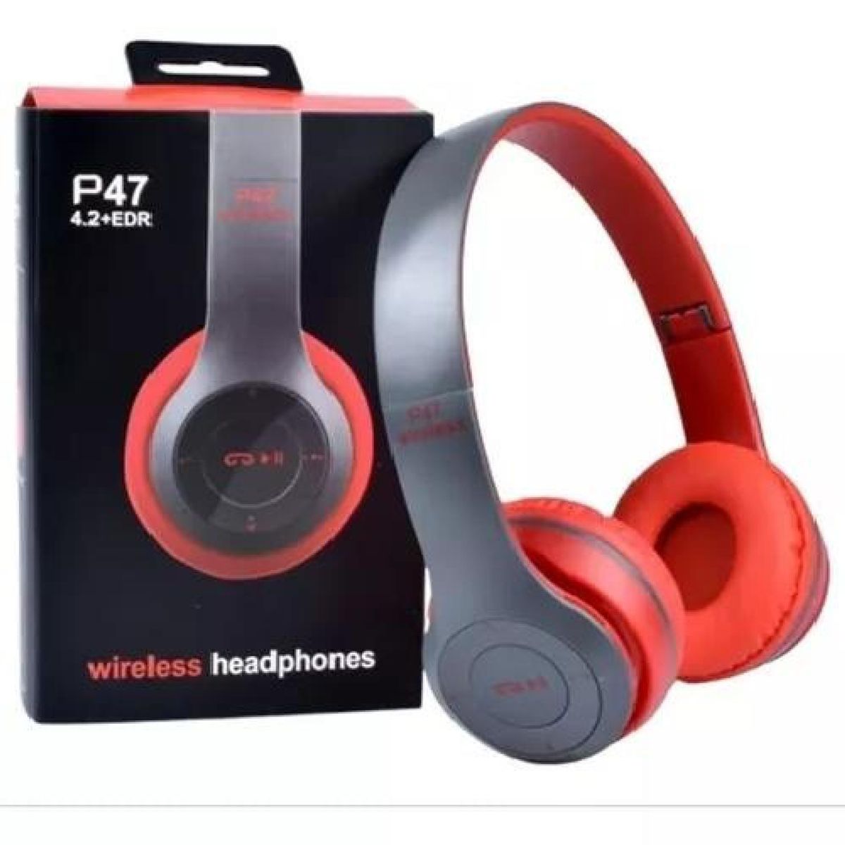 GENERICO - Auriculares gamer inalámbricos 50+EDR P47 rojo