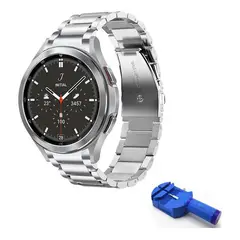 GENERICO - Correa Metálica Acero Samsung Galaxy Watch 5 5 Pro - 20mm - Plateado