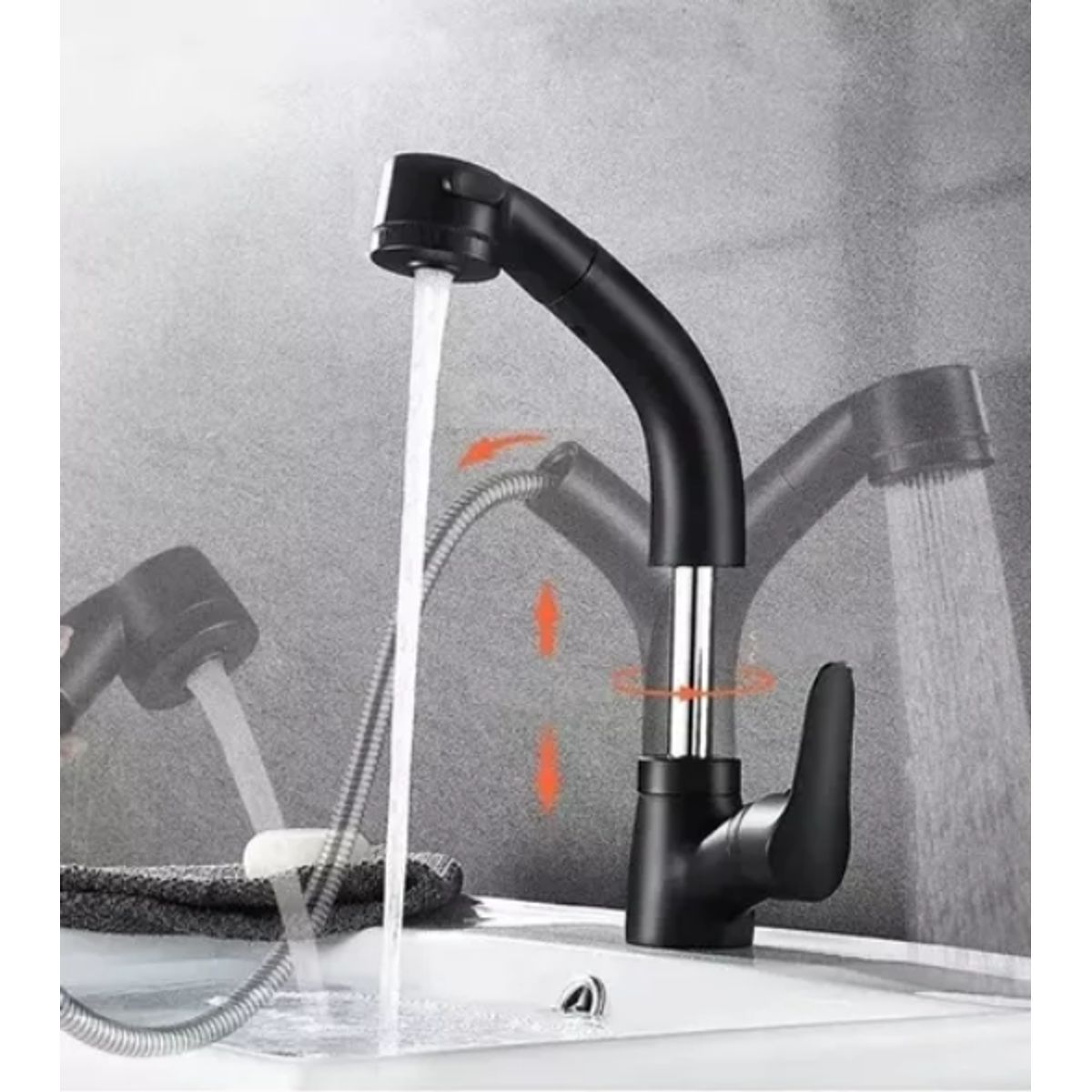 GENERICO - Llave Monomando Curva Para Lavaplatos Extraíble