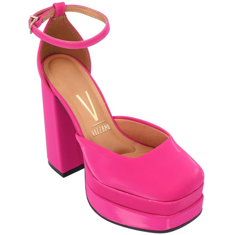 Maxi Plataforma Eco Cuero Rosado