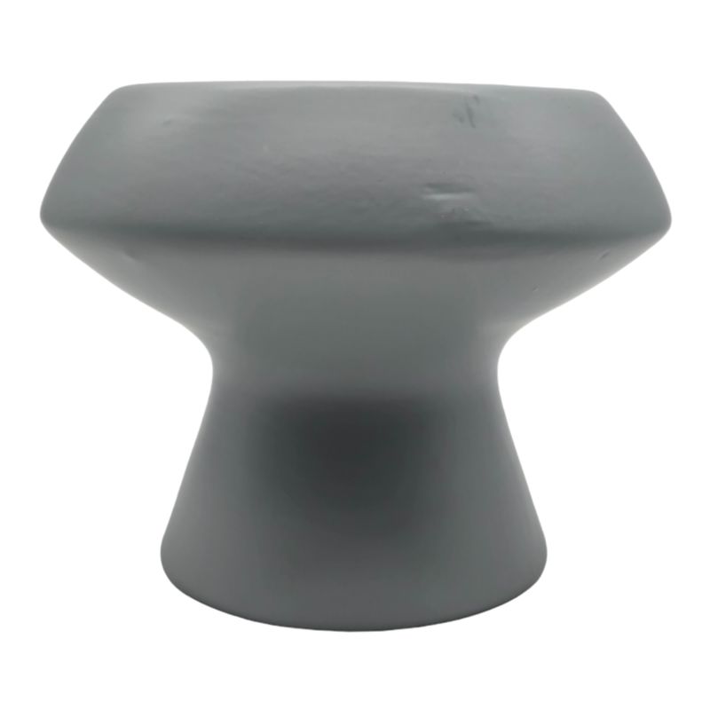 GENERICO - Macetero Maceta De Ceramica Con Forma De Seta Gris Deco