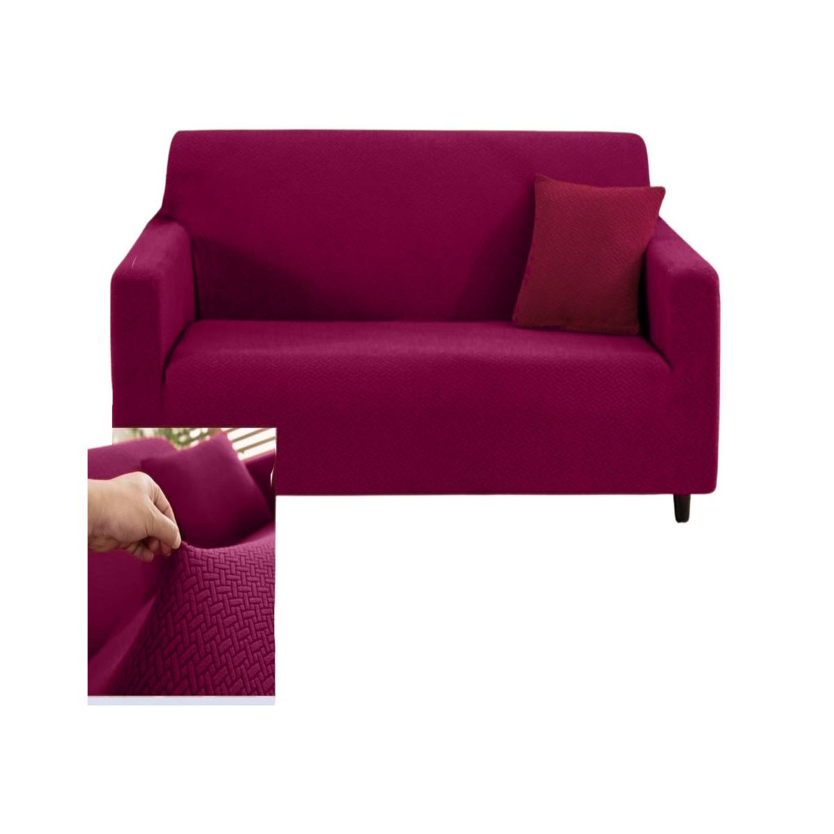 GENERICO - Fundas Sofá 3+1+1 Texturizadas Ajuste Perfecto 5n8