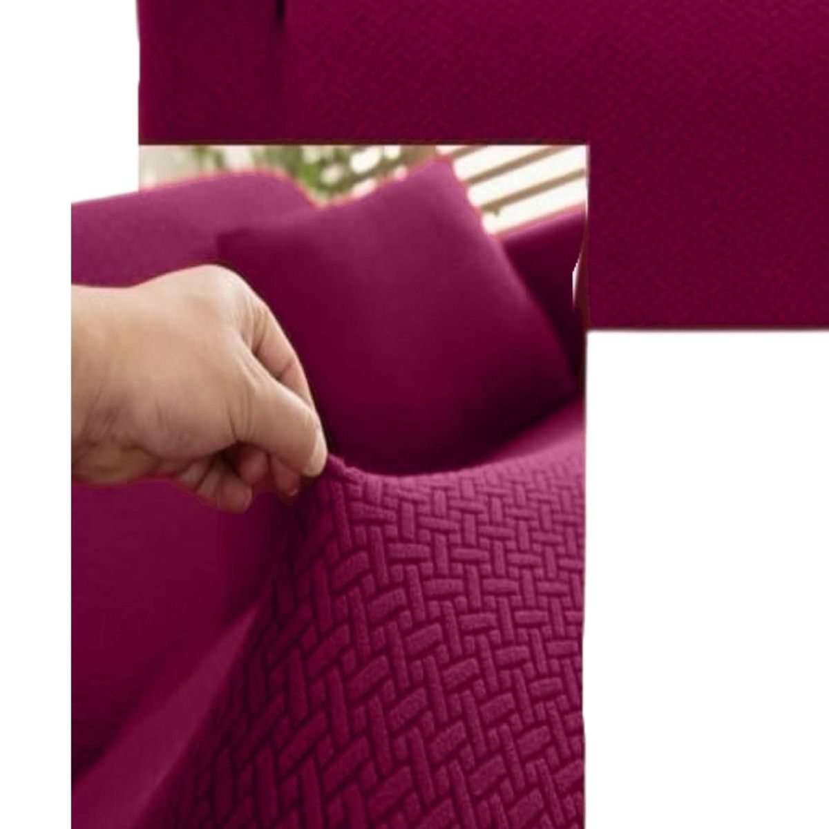 GENERICO - Fundas Sofá 3+1+1 Texturizadas Ajuste Perfecto 5n8