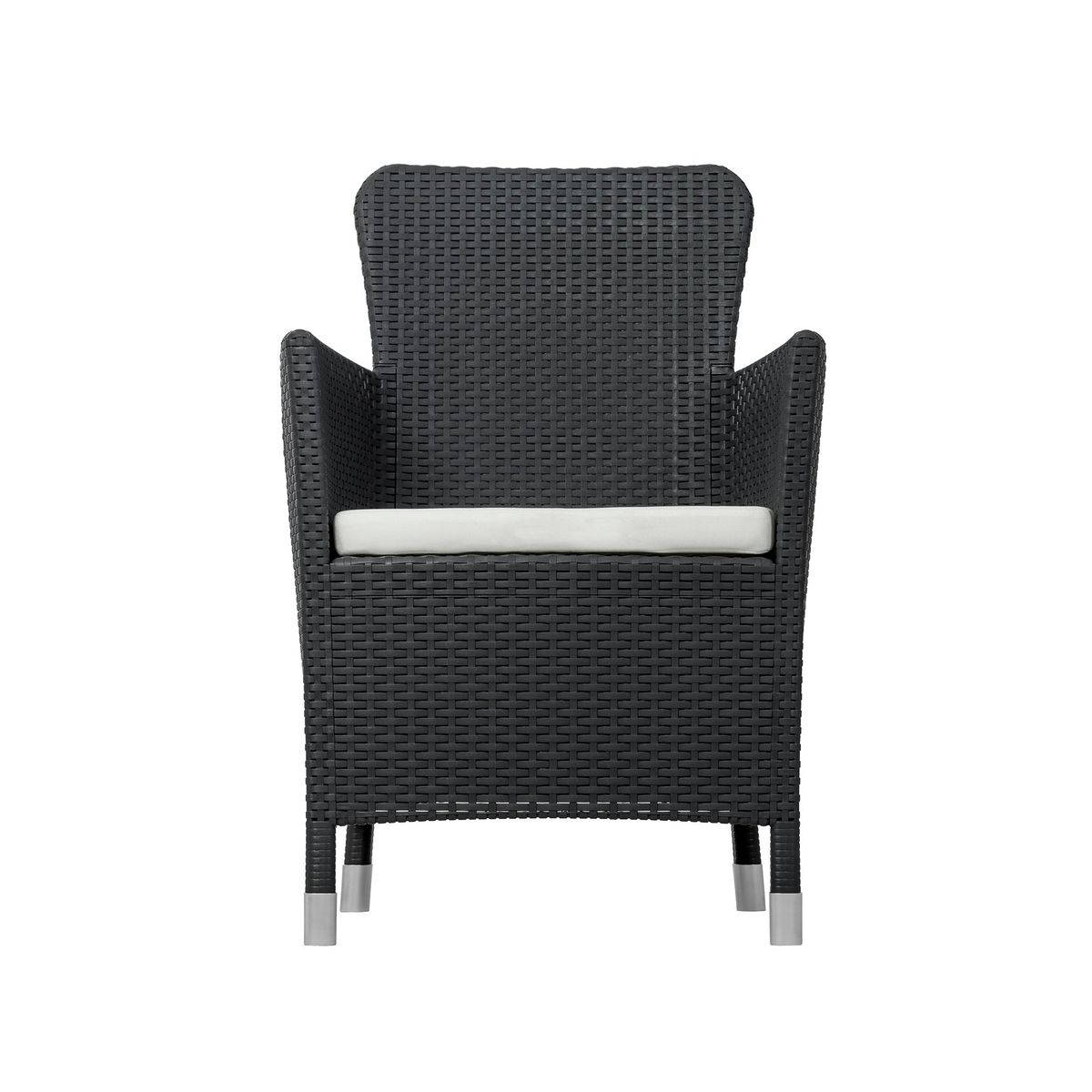 QRUBBER - Juego Terraza Capri Grafito tipo Rattán MQ QRubber