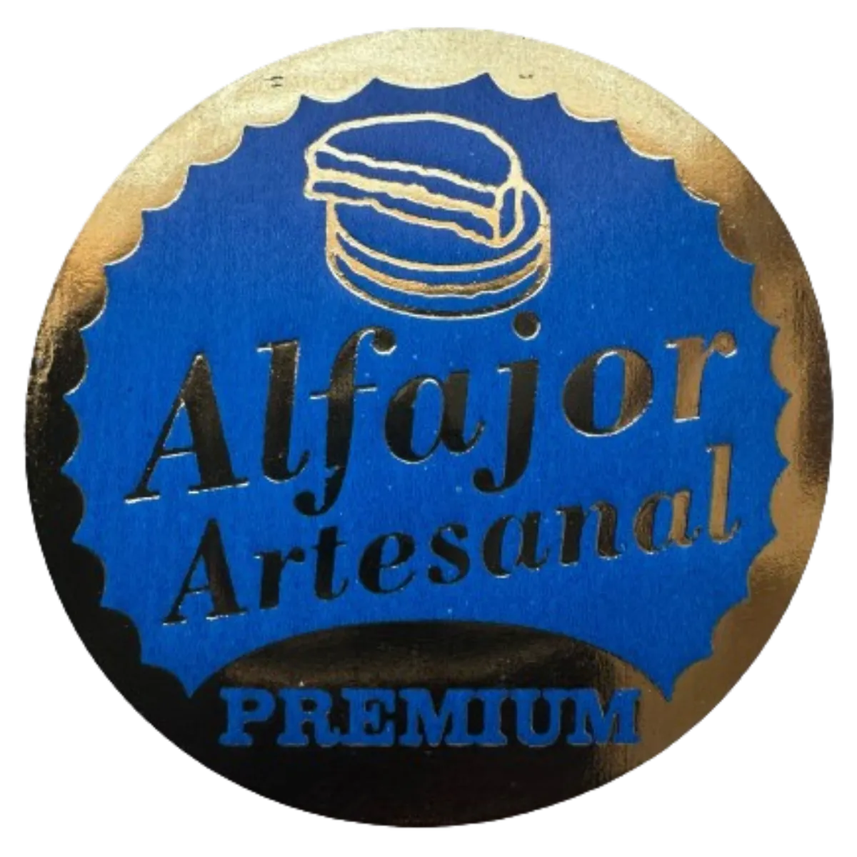 GENERICO - Sticker Alfajor Azul 100 unidades 38mm