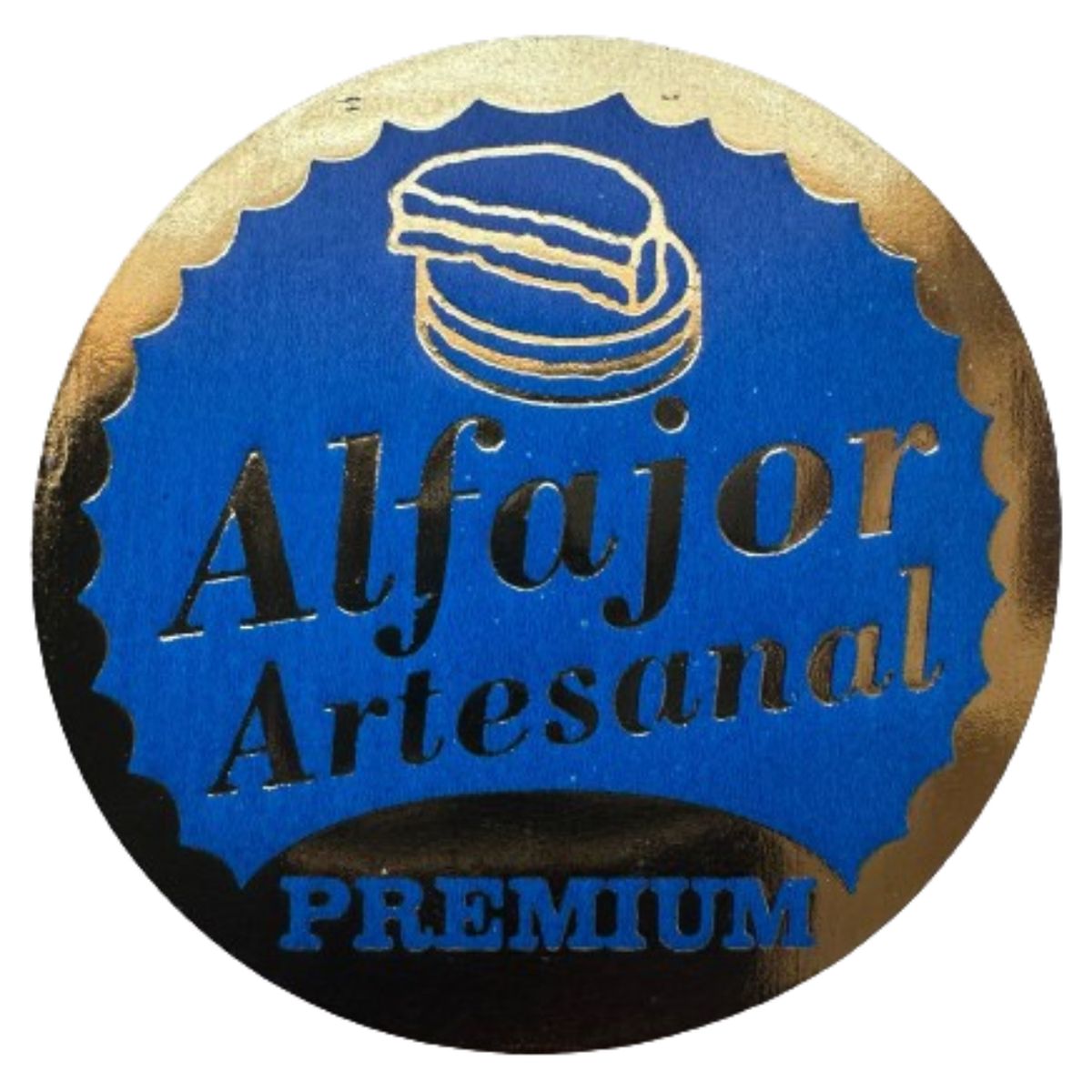GENERICO - Sticker Alfajor Azul 100 unidades 38mm