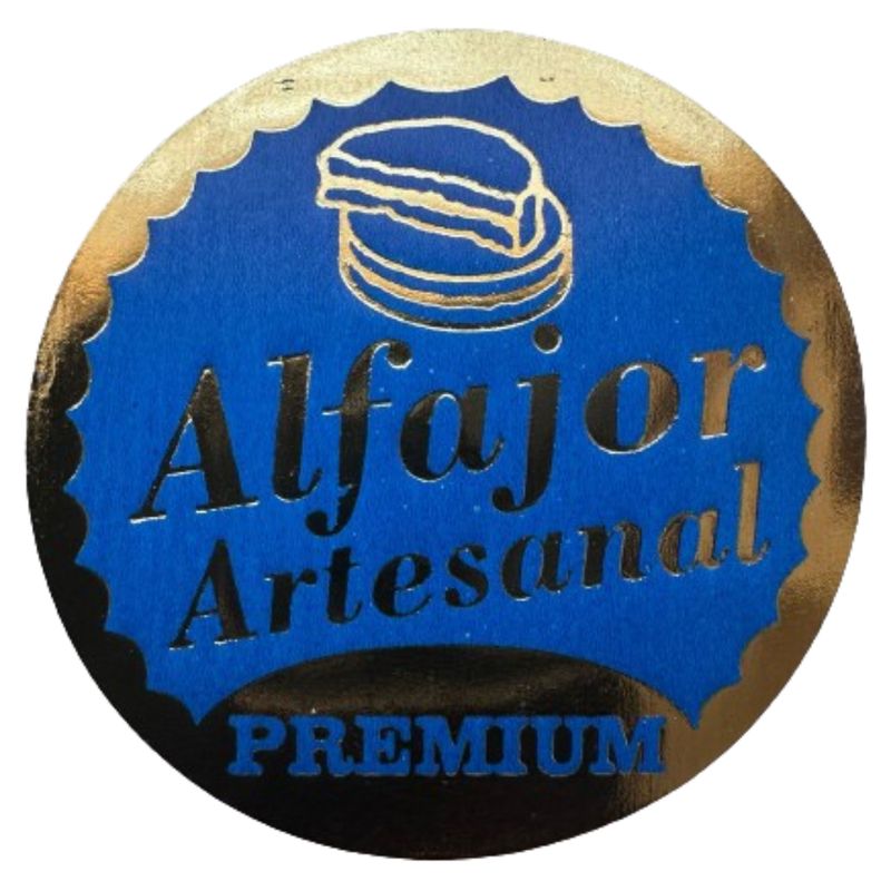 GENERICO - Sticker Alfajor Azul 100 unidades 38mm