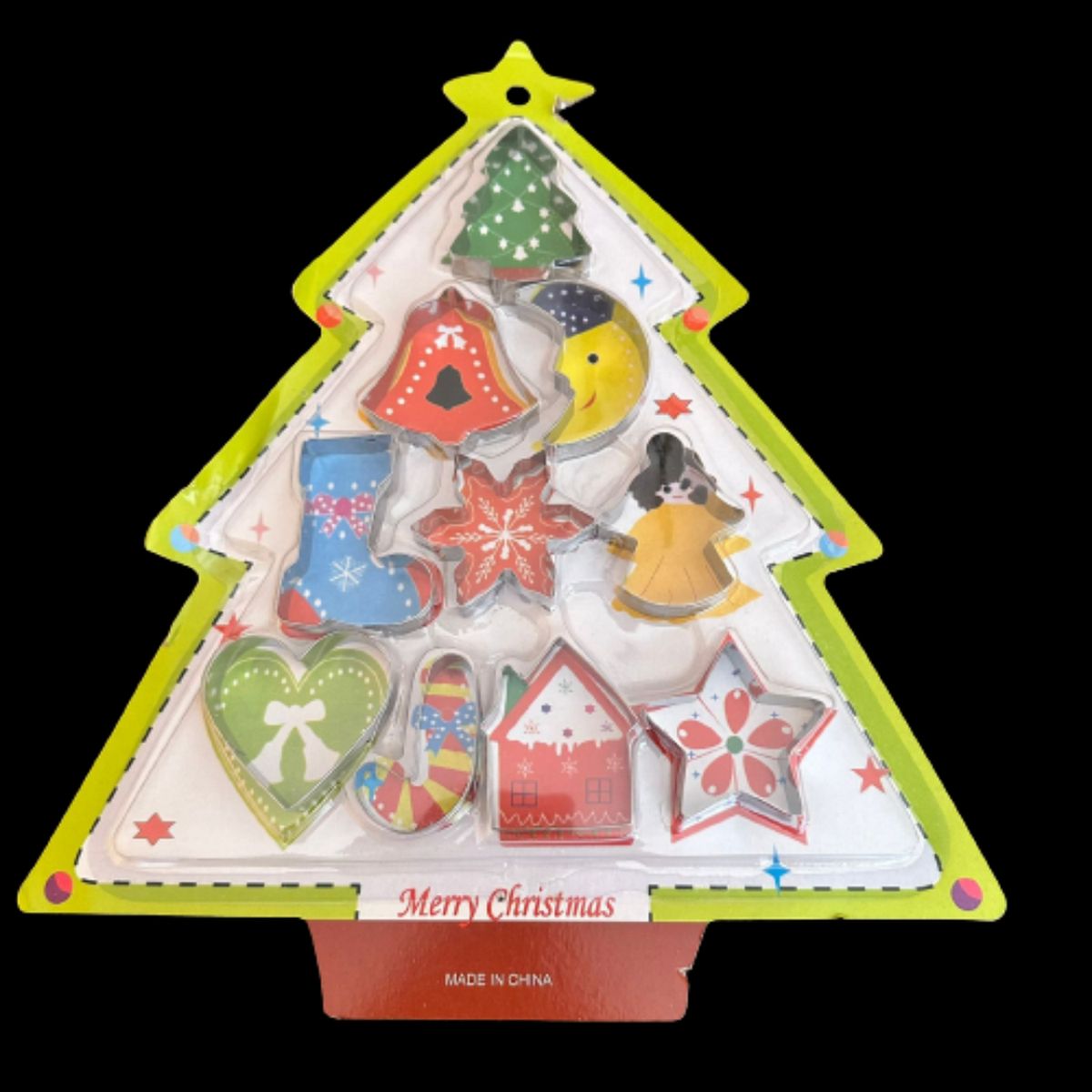 GENERICO - Cortador Galletas Navidad Diseño B 10 pcs