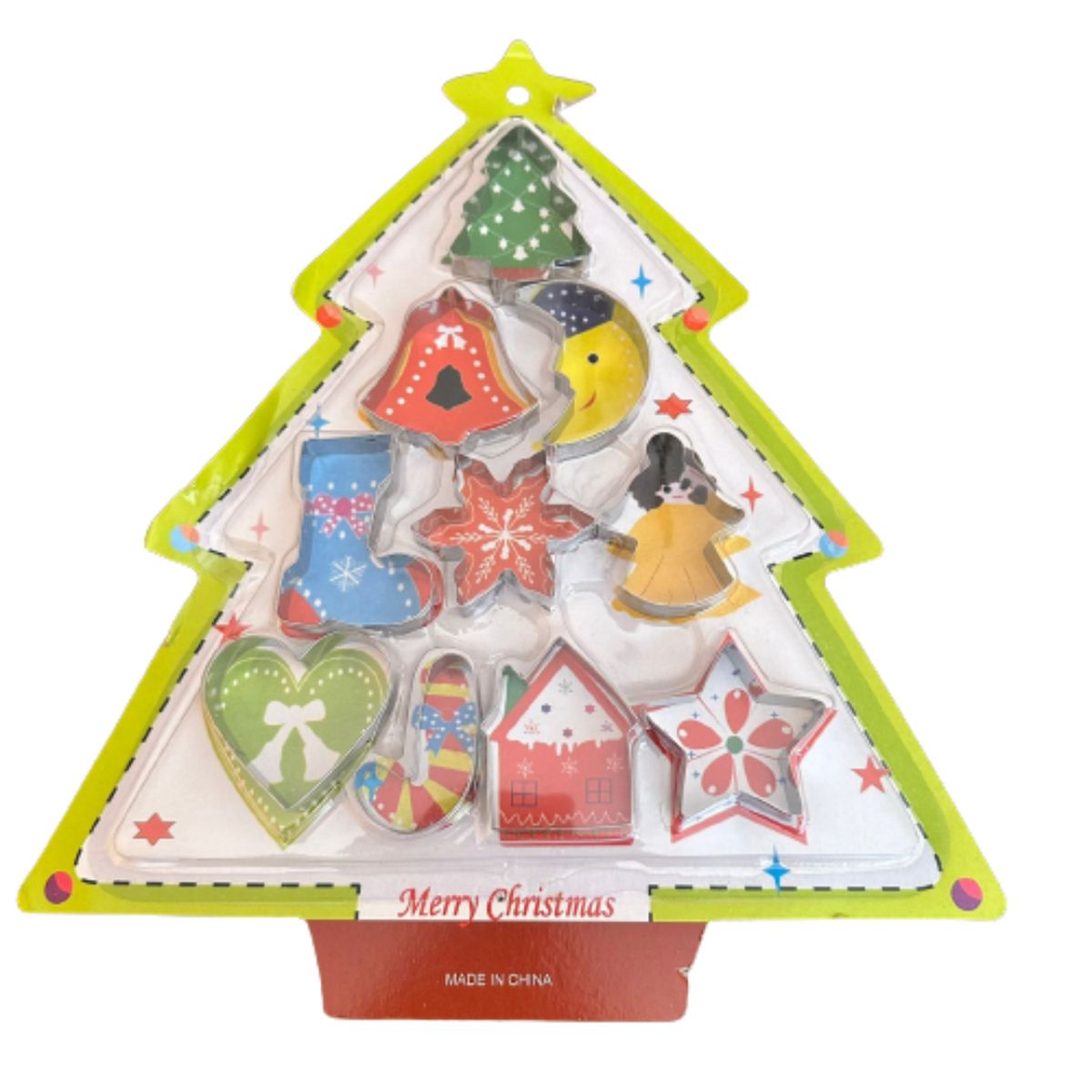 GENERICO - Cortador Galletas Navidad Diseño B 10 pcs