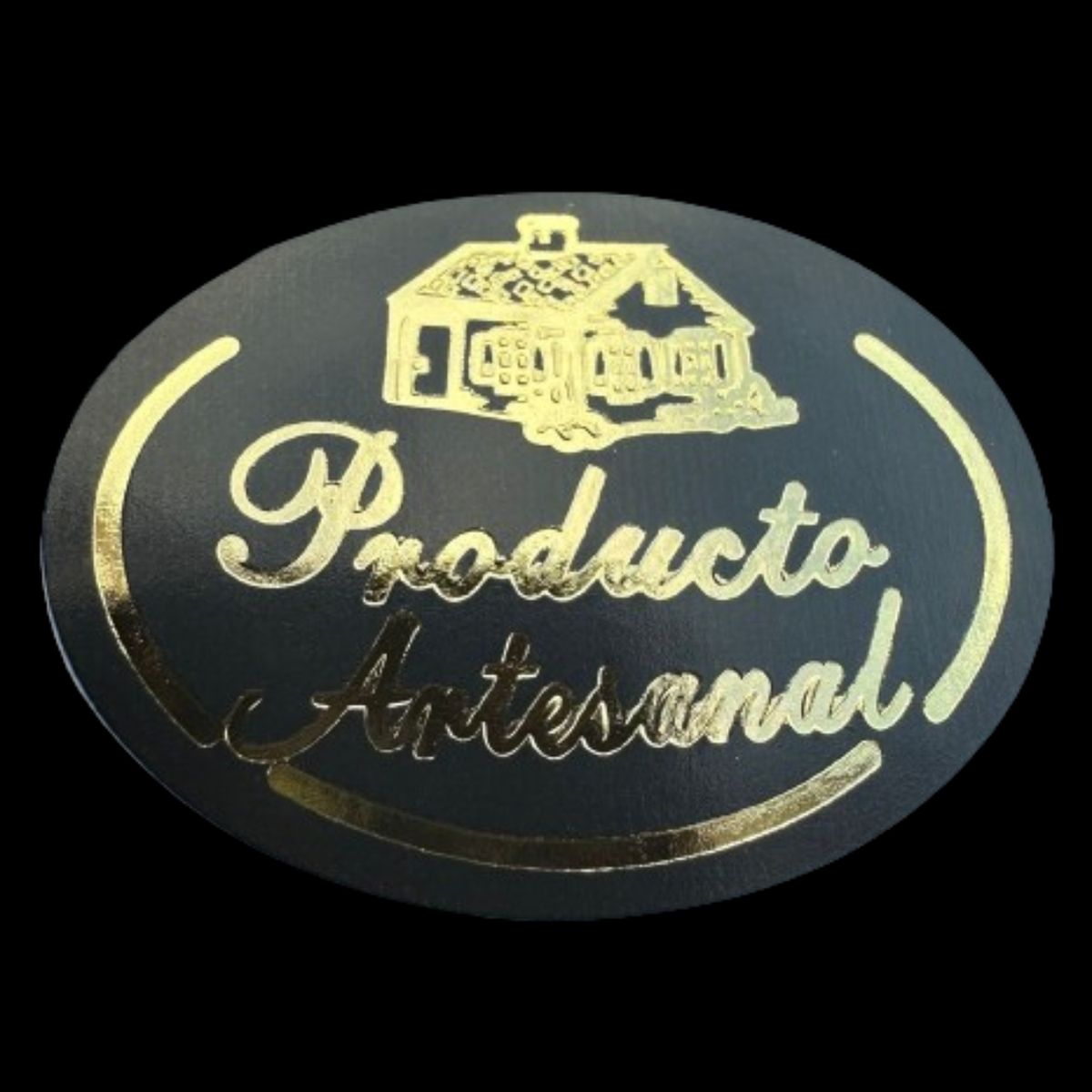 GENERICO - Sticker Producto Artesanal Negro 100 un 4x3cm