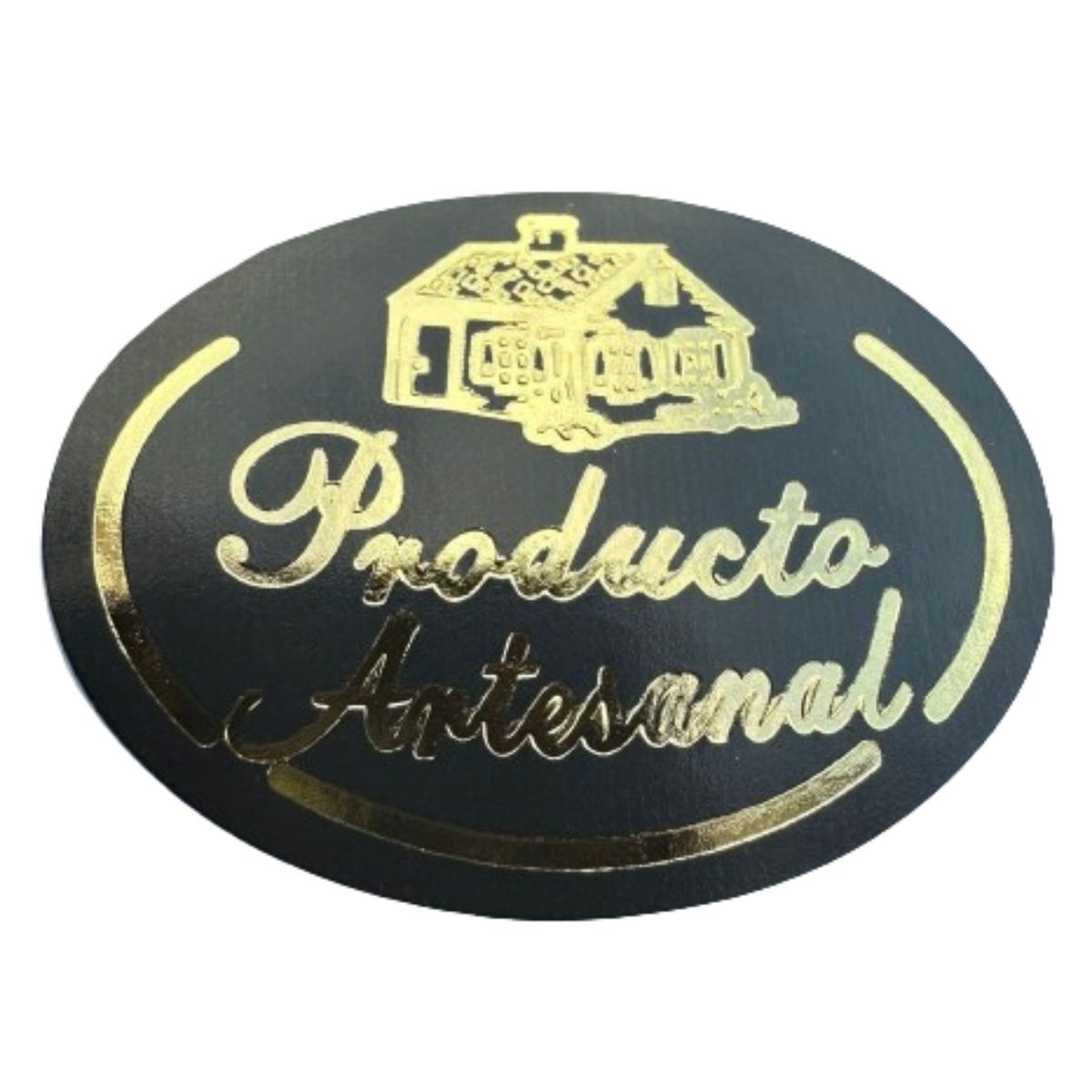 GENERICO - Sticker Producto Artesanal Negro 100 un 4x3cm