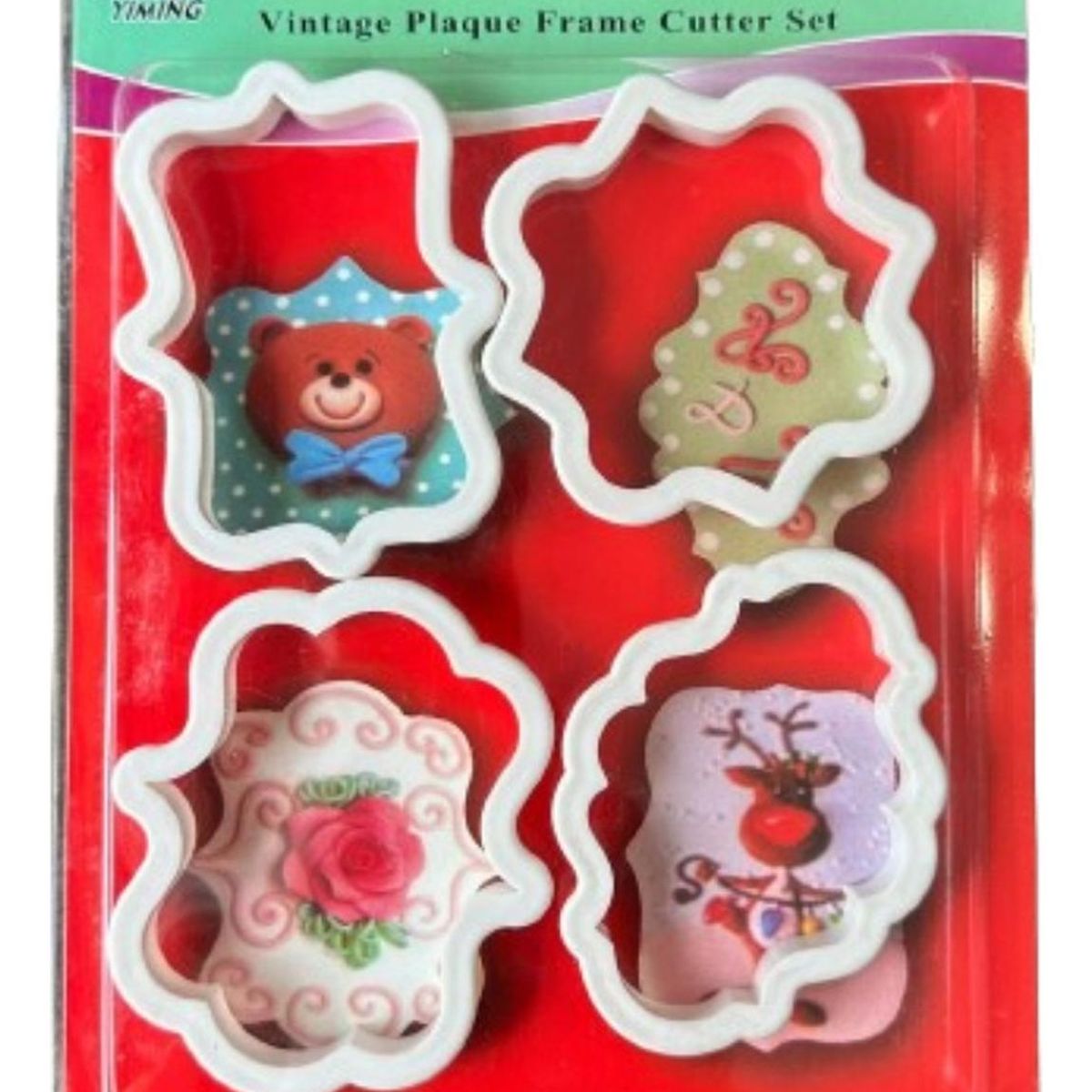 GENERICO - Cortador Galletas Marco Vintage 4 pcs