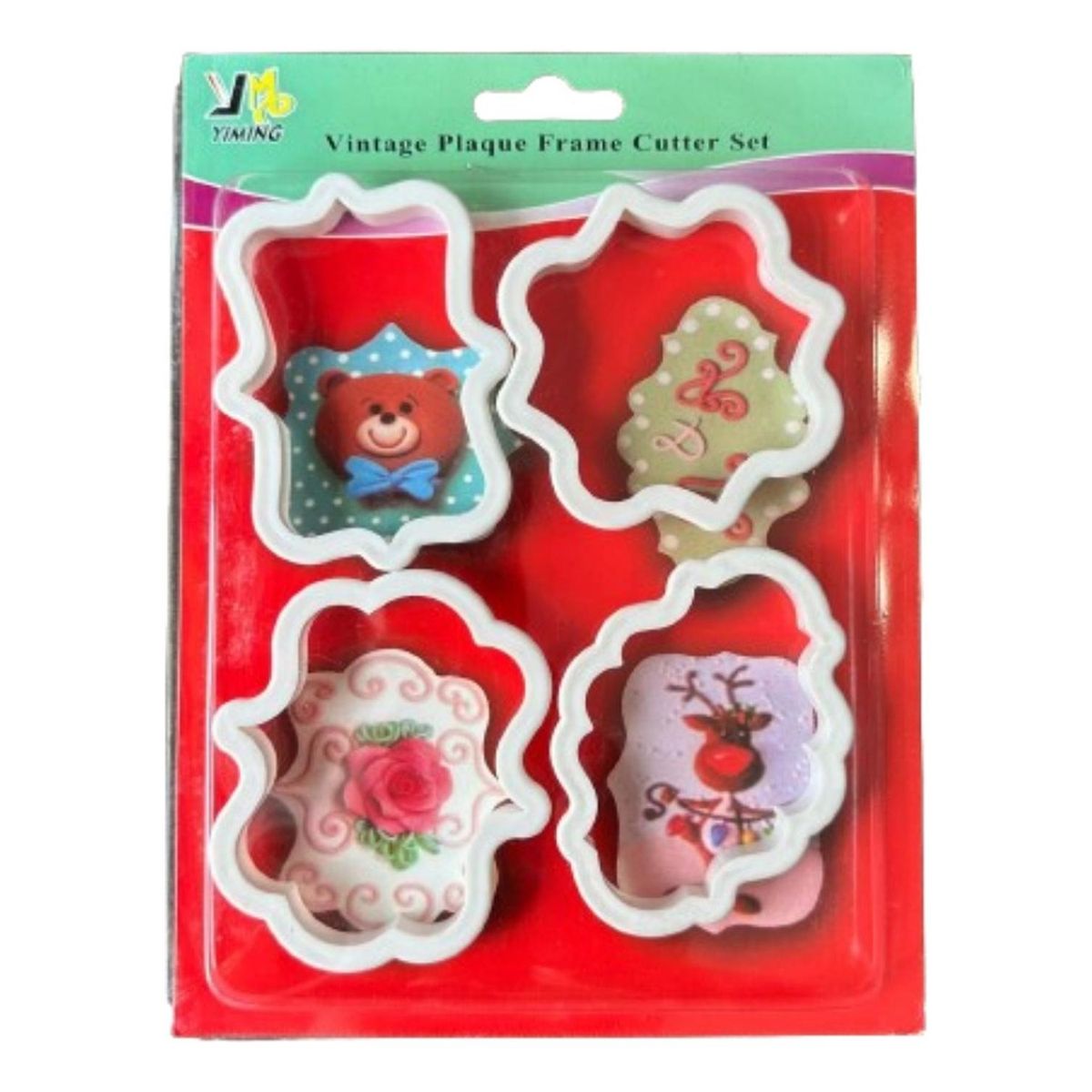 GENERICO - Cortador Galletas Marco Vintage 4 pcs