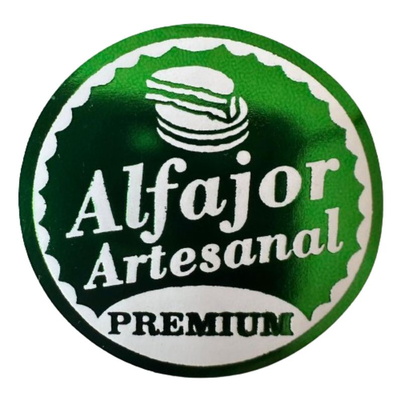 GENERICO - Sticker Alfajor Verde 100 unidades 38mm