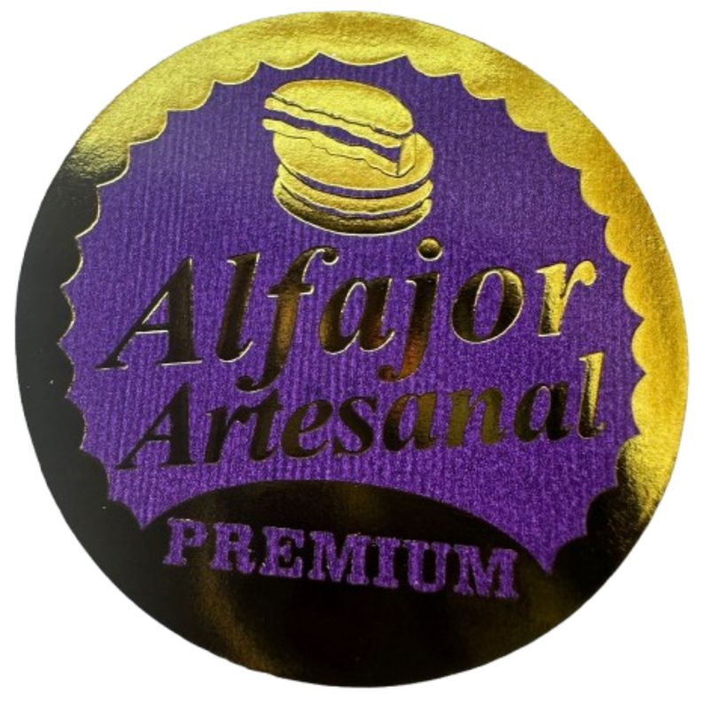 GENERICO - Sticker Alfajor Morado 100 unidades 38mm