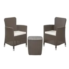 QRUBBER - Juego Terraza Capri Mocca tipo Rattán MQ