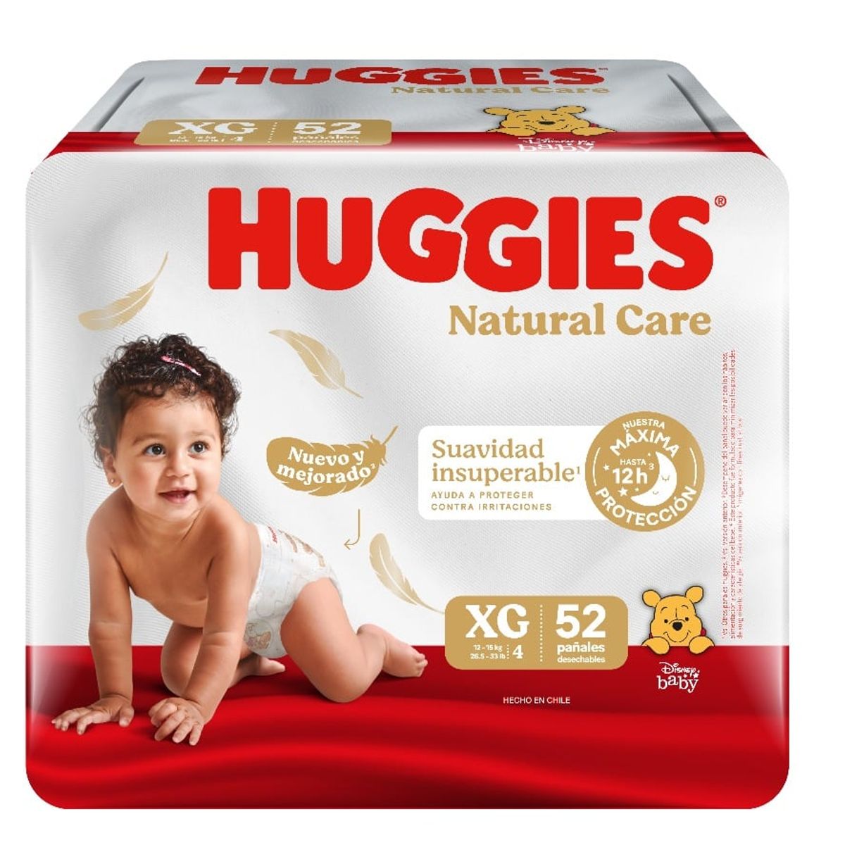 HUGGIES - Pañales Huggies Natural Care XG por 52 unidades