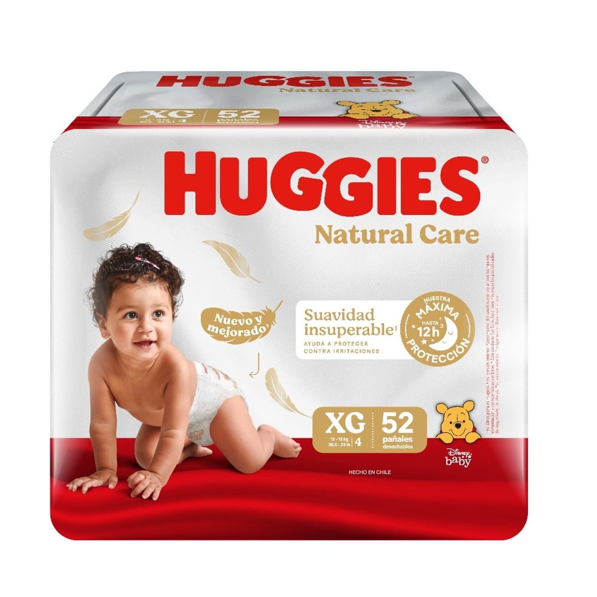 HUGGIES - Pañales Huggies Natural Care XG por 52 unidades