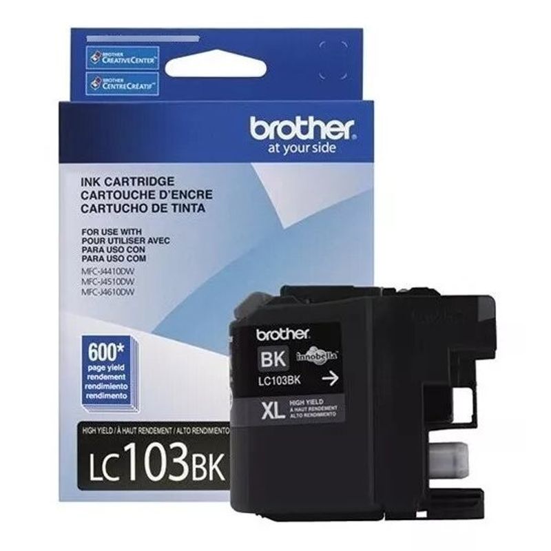BROTHER - Cartucho de Tinta Brother LC103BK 600 páginas Negro - Negro