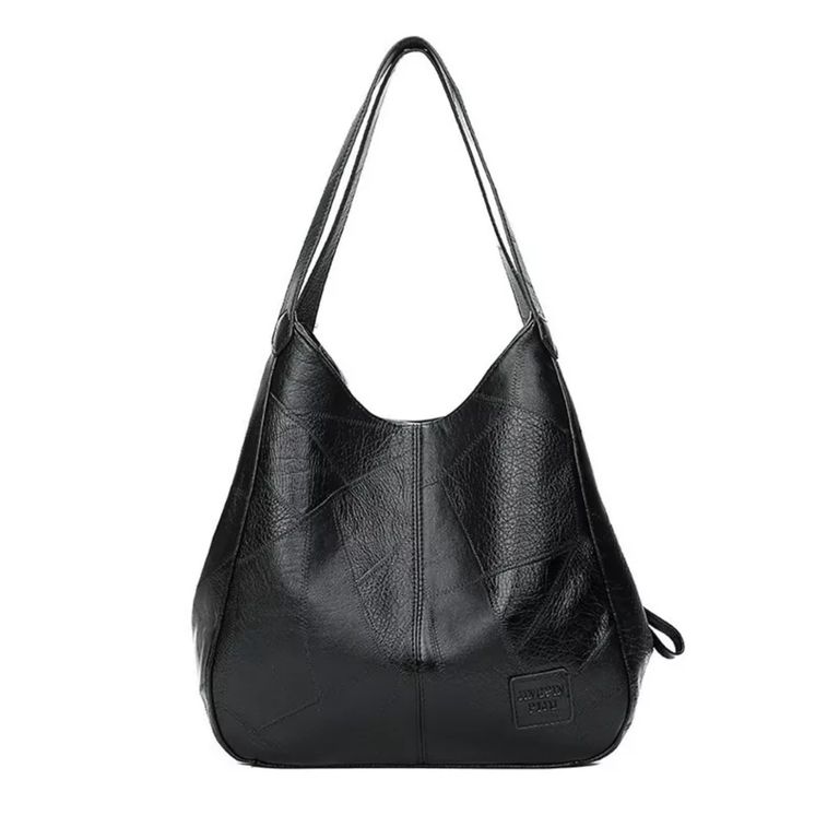 Cartera Bolso Negro Ecocuero 33x32x12 CM Negro TALLA UNICA
