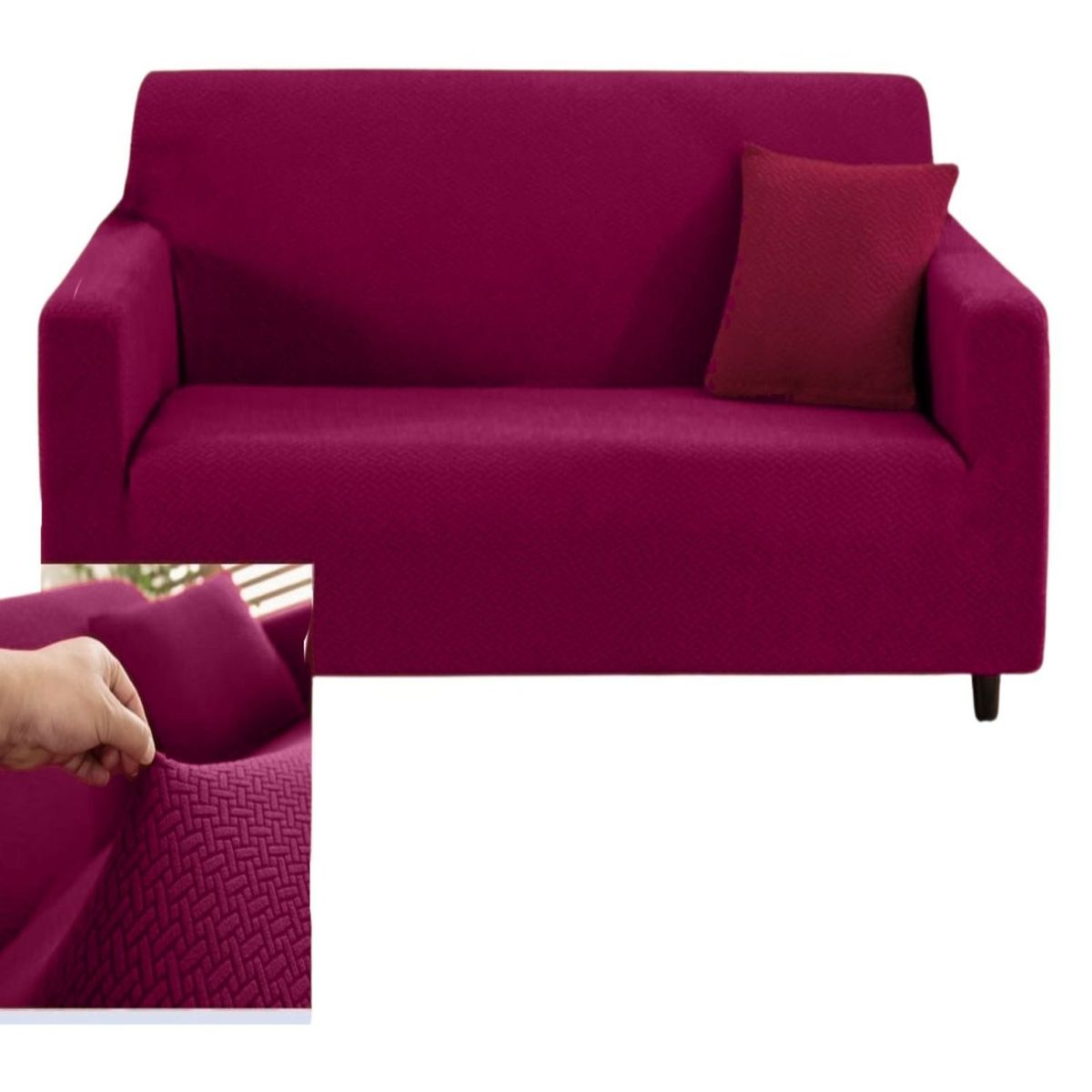 GENERICO - Funda Texturizada para Sofá 3 Cuerpos Lavable 5n8