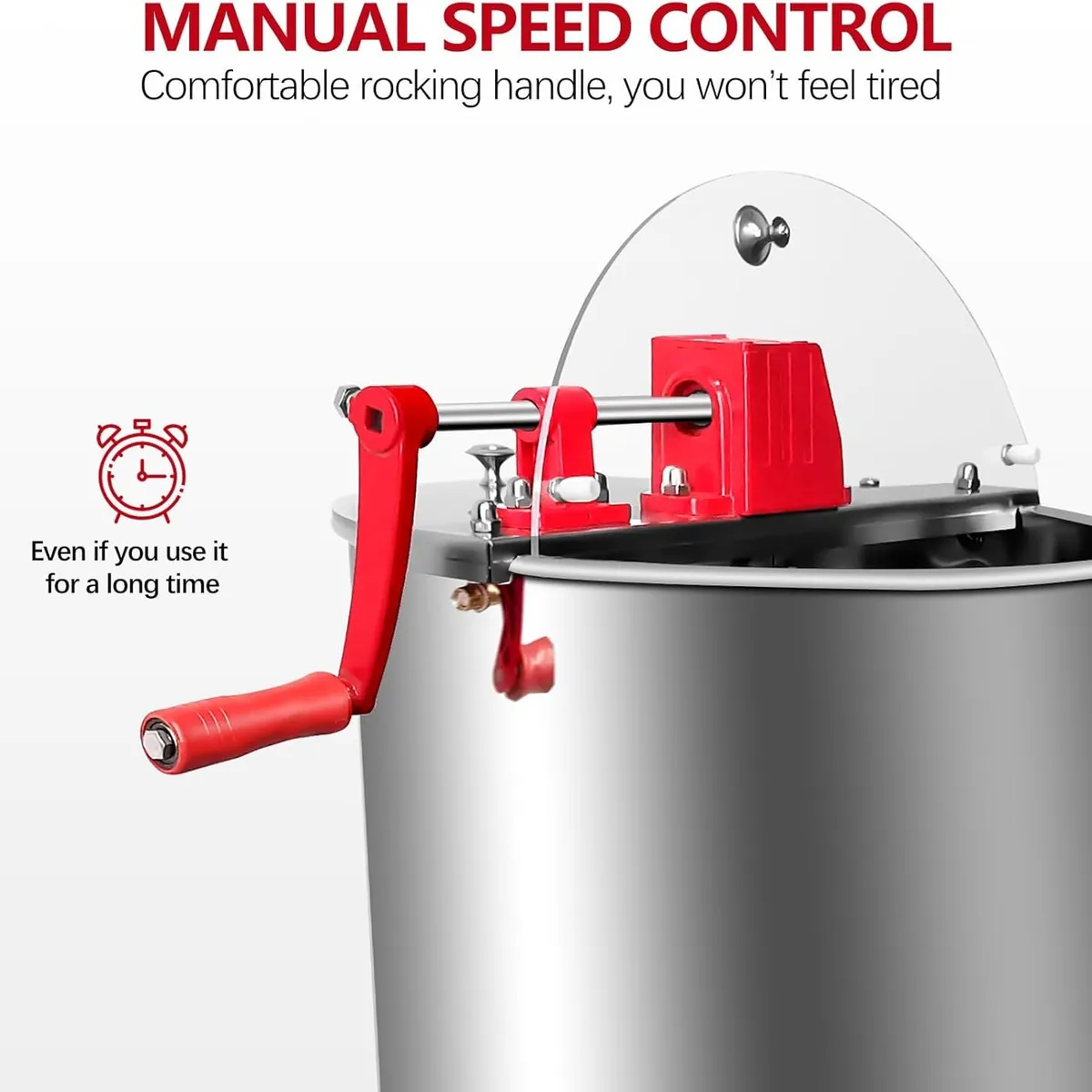 KUANGYE - Extractor de Miel Manual Profesional de 3 Marcos