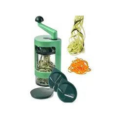 GENERICO - Cortador Rallador Rebanador Vegetales Espirales Verduras Verde